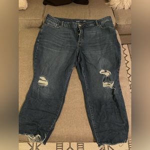 Old Navy size 26 Distressed Blue Jeans Straight Leg